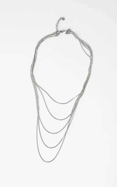 Layered necklace silver