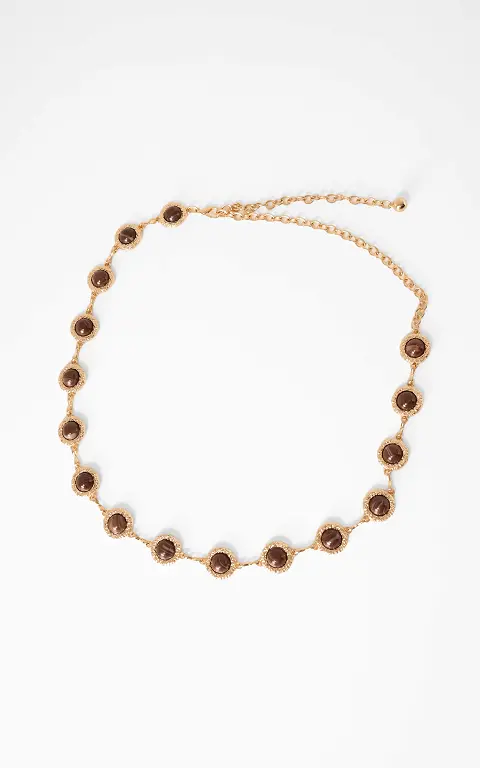 Ketting riem goud bruin