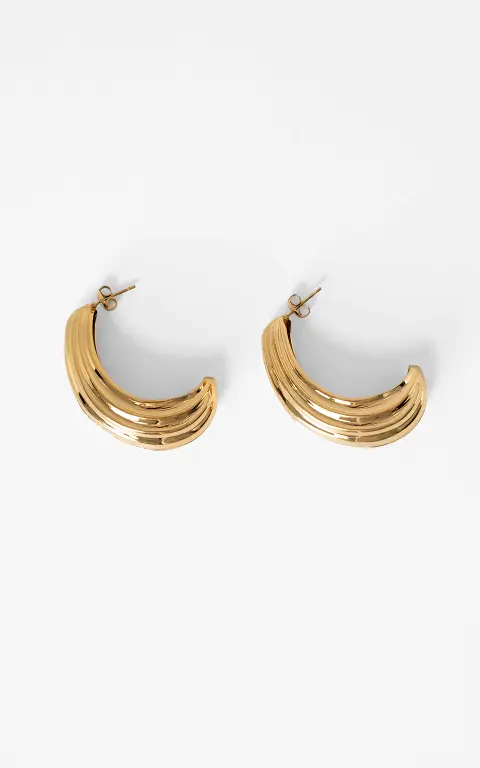 Ribbed hoops gold