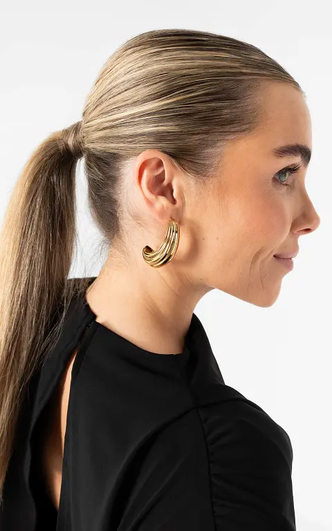 Ribbed hoops gold