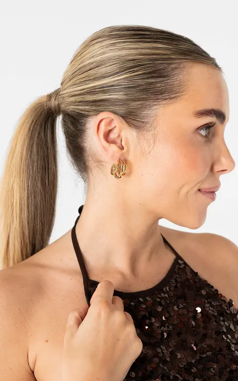 Dreilagige Hoops gold