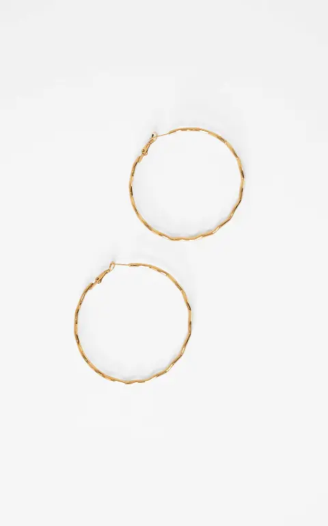 Large thin hoops gold