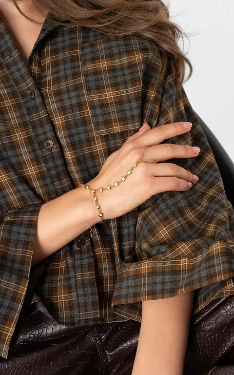 Armband mit Schmucksteinen gold