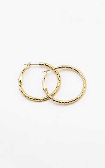 Stainless steel hoops gold