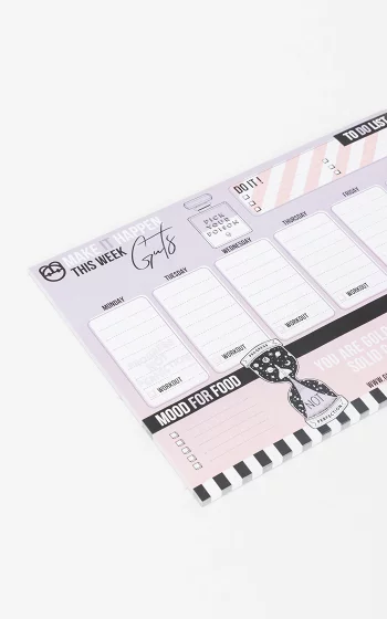 Weekly planner lilac light pink