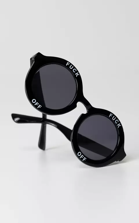Sunglasses with text black