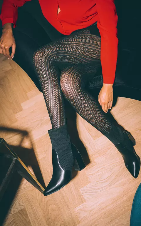 Strumpfhose mit Muster schwarz