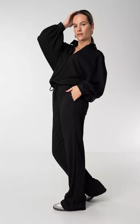 Wide leg broek zwart