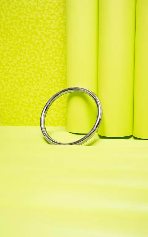 Bracelet jonc en acier inoxydable argent