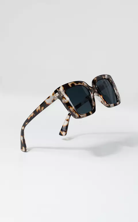 Sunglasses with polarized glasses dark brown transparent