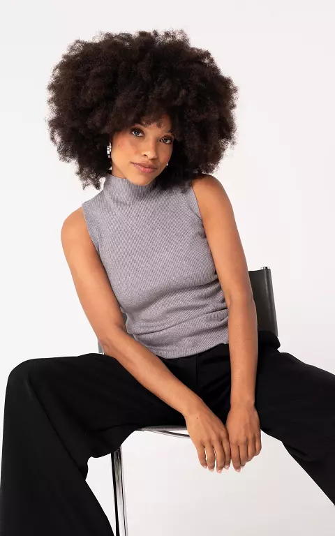 Turtleneck top grey