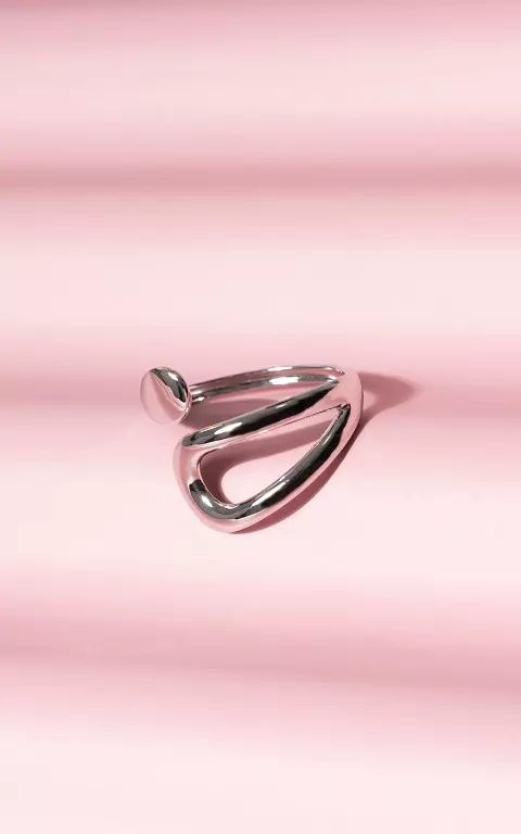 Größenverstellbarer Ring silber