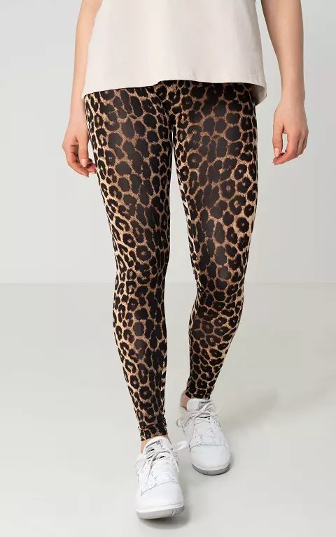 Leopard legging with elasticated waistband leopard
