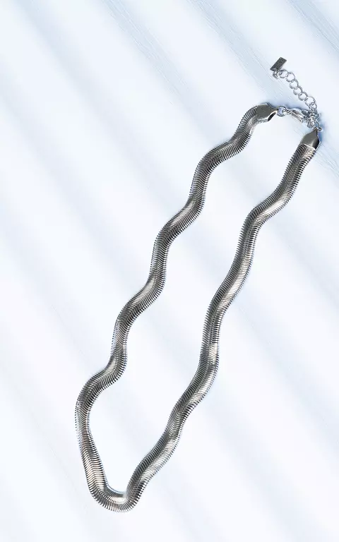 Verstelbare ketting van stainless steel zilver