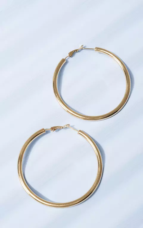 Hoop earrings made of stainless steel gold