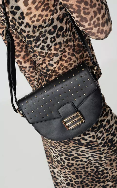 Bag with adjustable strap black gold