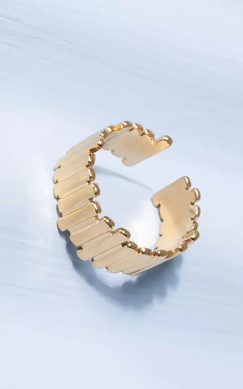 Adjustable ring made of stainless steel gold