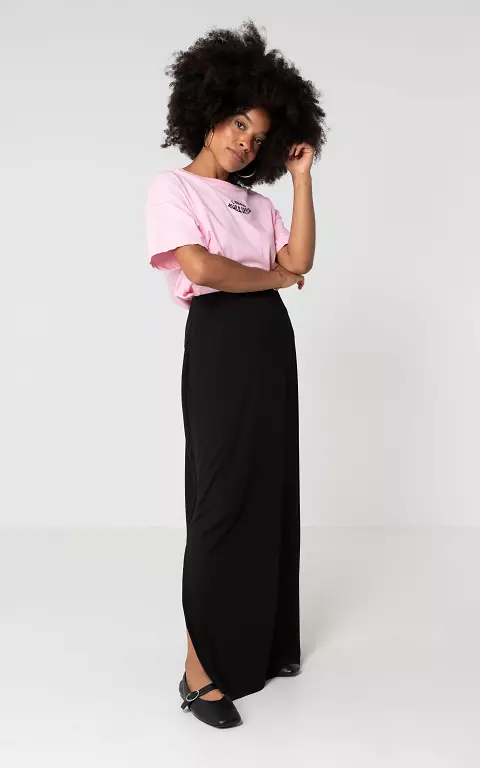 Basic skirt with elasticated waistband black