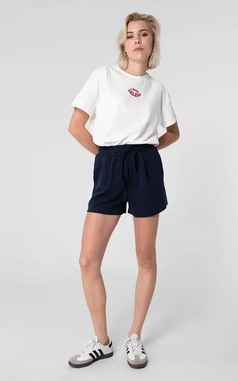Short with bow detail dark blue