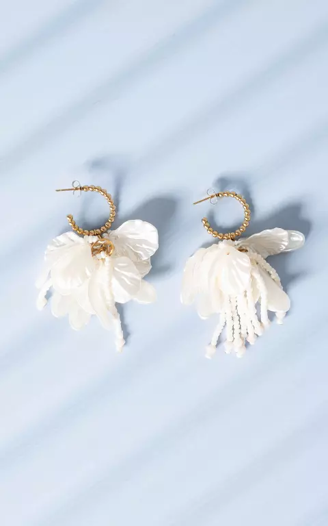 Creolen mit Muscheln gold creme