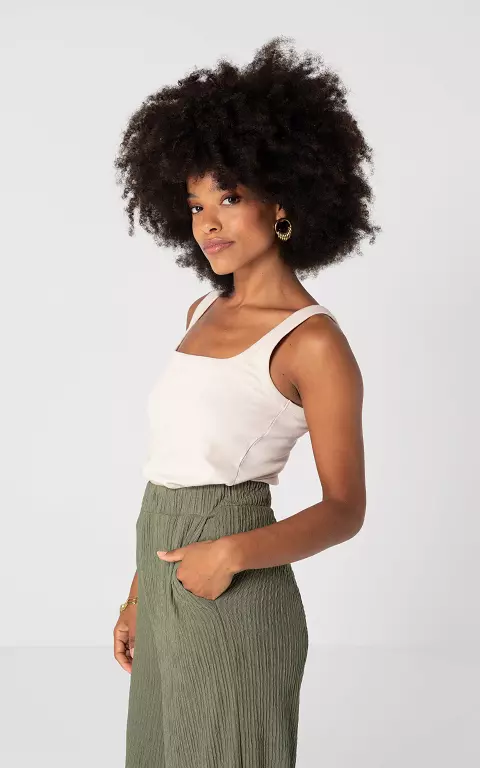 Basic tank top beige