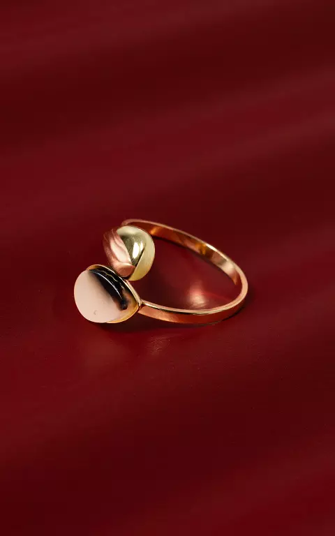 Adjustable ring made of stainless steel gold