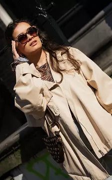 Short trench coat | Beige | Guts & Gusto