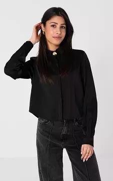 Satin look blouse | Black | Guts & Gusto