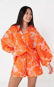 Bluse mit Muster | Orange | Guts & Gusto