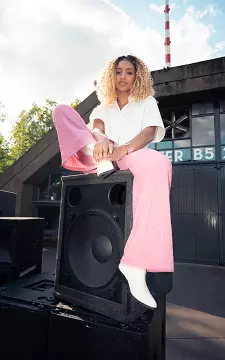 Wide leg trousers | Pink | Guts & Gusto