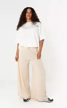 Wide leg broek | Beige | Guts & Gusto