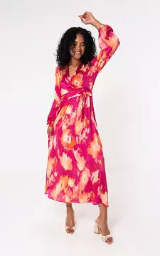 Maxikleid V-Ausschnitt | Pink Orange | Guts & Gusto
