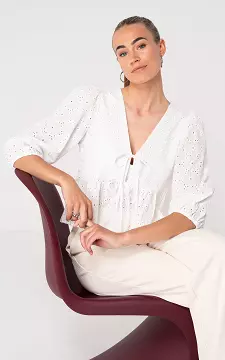 Broderie Bluse | Weiß | Guts & Gusto