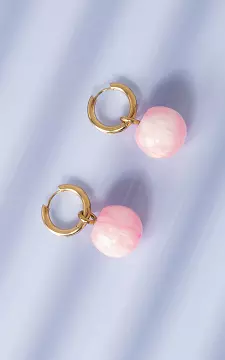 Stainless steel oorbellen | Goud Lichtroze | Guts & Gusto