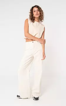 Wide leg jeans | White | Guts & Gusto