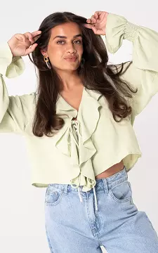 Bluse mit Schleifen-Detail  | Mint | Guts & Gusto