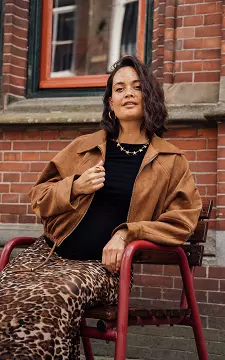 Suède look jas | Bruin | Guts & Gusto