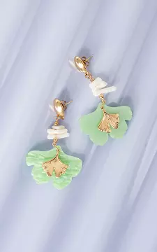 Oorbellen | Goud Lichtgroen | Guts & Gusto