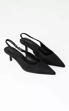Suede look heels | Black | Guts & Gusto