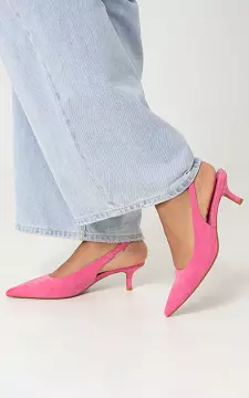 Suede look heels | Pink | Guts & Gusto