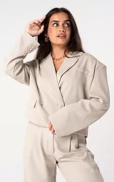 Korte blazer | Beige | Guts & Gusto