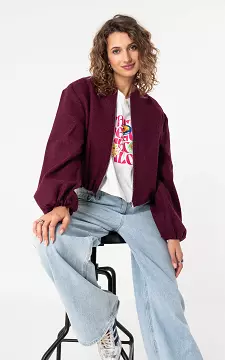 Bomberjacke mit Reißverschluss | Bordeaux | Guts & Gusto