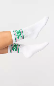 Sportsocken mit Text | Grün Lila | Guts & Gusto