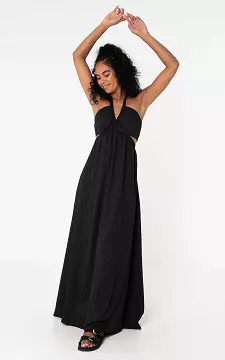 Maxi halter jurk | Zwart | Guts & Gusto