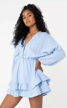 Katoenen jumpsuit | Lichtblauw | Guts & Gusto