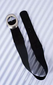 Elastische riem | Zwart Zilver | Guts & Gusto