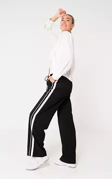 Broek met streep | Zwart Wit | Guts & Gusto