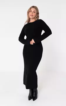 Knitted maxi dress | Black | Guts & Gusto