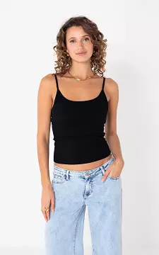 Cropped top | Zwart | Guts & Gusto