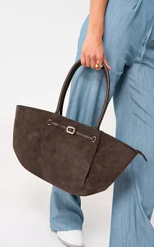 Suède look tas | Donkerbruin | Guts & Gusto
